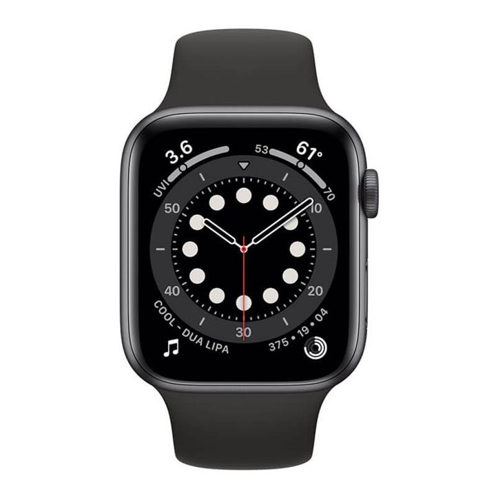 ساعت هوشمند اپل واچ سری 6 مدل 40 میلی متری با بند مشکی و بدنه آلومینیومی خاکستری Apple Watch Series 6  40mm Space Gray Aluminum Case with Black Sport Band